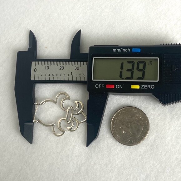 Sterling Silver 925 1.39" Fleur De Lis Hinged Clasp Hoop Earrings - Picture 12 of 15